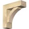 Ekena Millwork Thorton Block Rough Sawn Bracket w/ Offset Brace, Douglas Fir, 6"W x 18"D x 18"H BKT0604X18X18THR05RDF - alternate 1